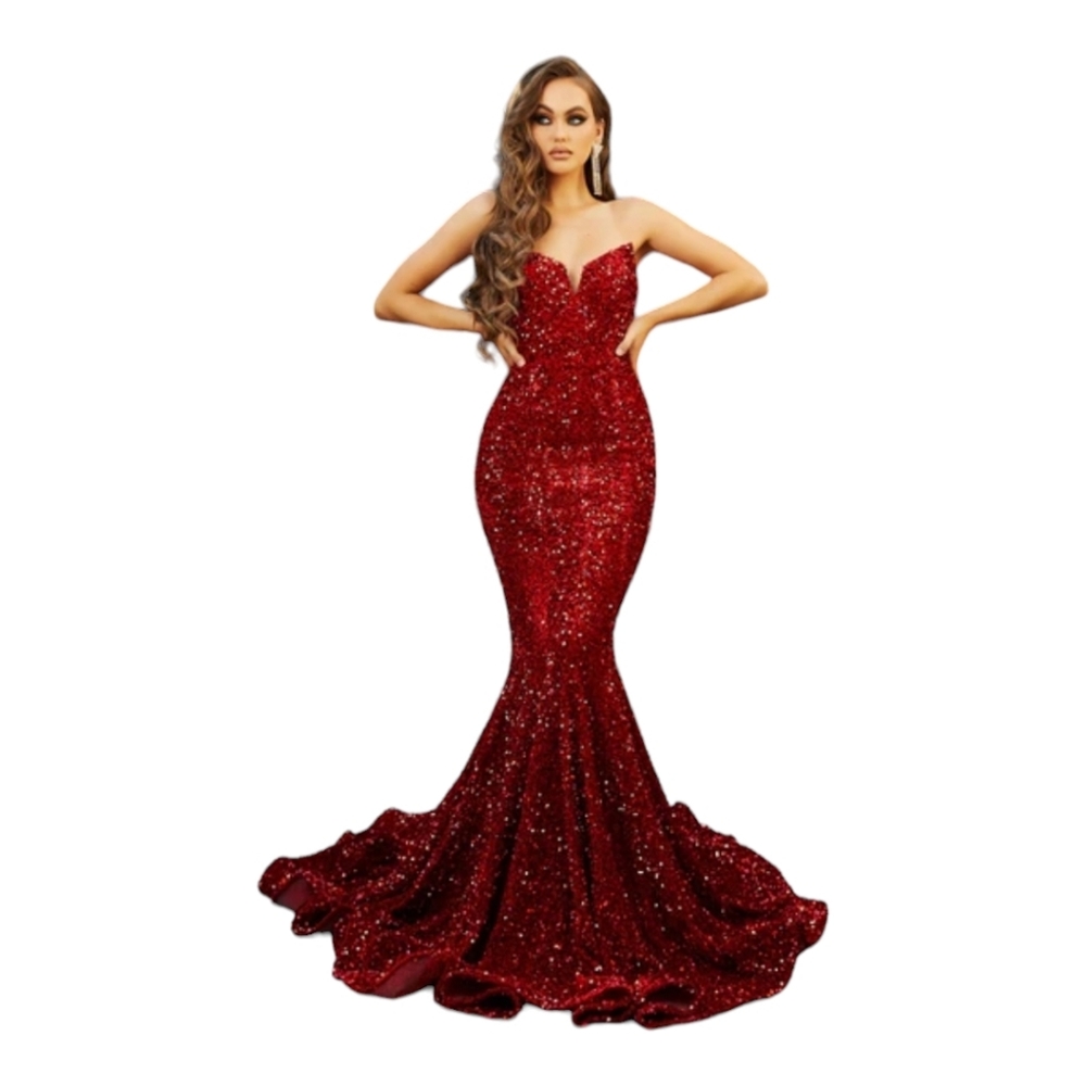 Portia and Scarlett Red Strapless Dress